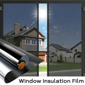 One-Way Mirror Window Tint Film, 30/50cm×2m Heat Control UV Blocking Privacy Film, Anti-Glare Explosion-Proof Insulation Film for Home & Office Windows
