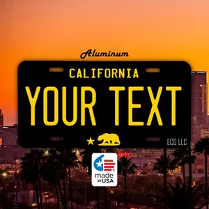 California Bear 12x6 Custom License Plate - High Quality Aluminum, UV Resistant, Custom Plate with Custom Text Options Vehicle Automotive Truck Car
