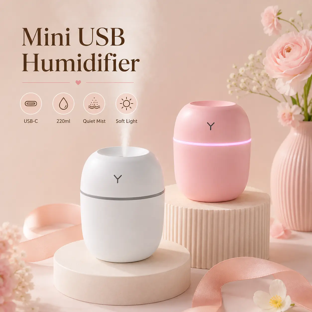 Aromatherapy Essential Oil Diffuser Humidifier - Color-Changing Night Light, Home Bedroom Humidity Control, Fresh Mist Atmosphere Relaxation Device