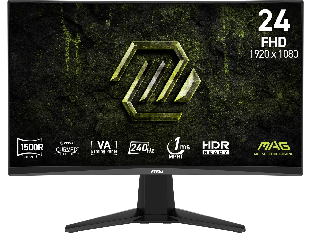 MSI 24 inch Full HD 240Hz FHD AMD FreeSync Premium Curved Gaming Computer Monitor MAG 245C X24