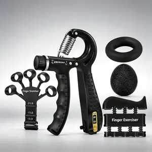 Grip Strength Trainer, Hand Gripper Strengthener Kit - 5 Pack with Adjustable Resistance Forearm Strengthener, Forearm Exerciser and Massage Balls for Hand Therapy, Grip Training gym