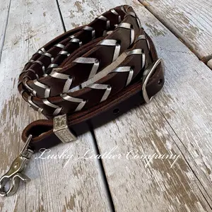 USA Made, Silver & Chocolate Butter Soft Barrel Reins, Soft, Supple, Barrel Racing, Trail Riding, Handmade Western Reins
