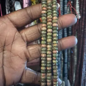 6MM Gemstone Donut Beads - As shown in the Image