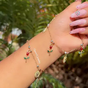Guadalupe & Roses Charm Bracelet