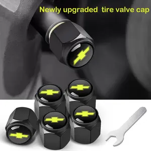 5pcs Car Tire Valve Caps Dustproof Covers Auto Accessories For Chevrolet Spark Silverado Trailblazer Cruze Captiva Lacetti Aveo
