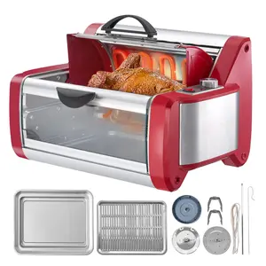 【Summervibes】VEVOR Shawarma Grill Machine,  , Chicken Shawarma Cooker Machine Countertop, Electric Stainless Steel Broiler Gyro Rotisserie Oven Doner Kebab Machine, for Home Restaurant Kitchen Parties