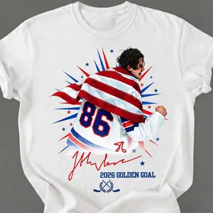 USA Hockey Patriotic Graphic Youth Tee, Team USA Inspired American Hockey Pride Jack Hughes T-Shirt for Men, Women and Kids