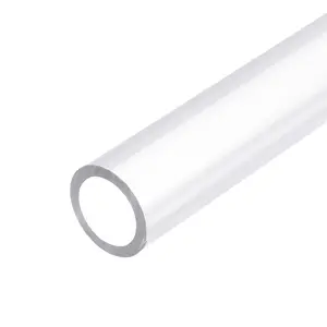 YELARXI Clear PVC Pipe, High Impact Rigid Tube Round Pipe Plastic Vinyl Tube - Fitting for (Garden/Home/Dust Collection/Aquarium/Fish Tank), 0.47" ID & 0.63" OD & 1.08ft