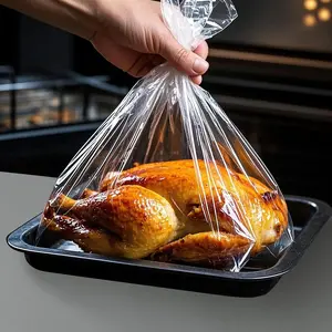 Heavy-duty plastic oven bag, with an open design and rounded corners - suitable for turkeys, seafood, vegetables, meats, poultry - very suitable for Thanksgiving, Christmas, Easter, Valentine's Day, Father's Day - reusable and durable kitchen bag