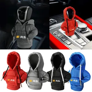New 2026 Hoodie Car Gear Shift Knob Cover Manual Handle Change Lever Cover For Renault RS Clio Scenic Logan Megane Koleos Sandero Styling car decoration accessoriess
