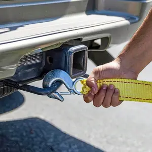 157.48-inch (4-meter) heavy-duty 5-ton tow rope, equipped with nylon rescue strap and storage bag, for emergency truck vehicle recovery