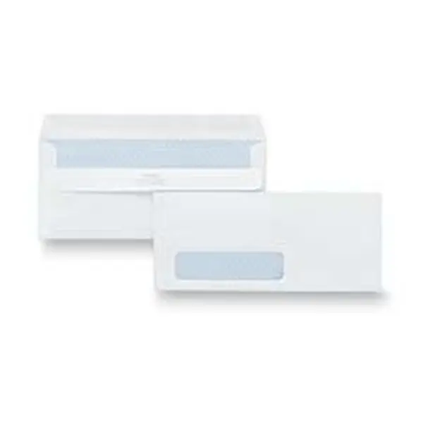 Quality Park Products QUA21418 Security Window Envelopes - 24lb, 4.13in x 9.50in, Double-Flap Design, Privacy View Inside Tint, Gum-Stick Prevention, Self-Seal Mailing-Ready (No Moisture Damage Protection)
