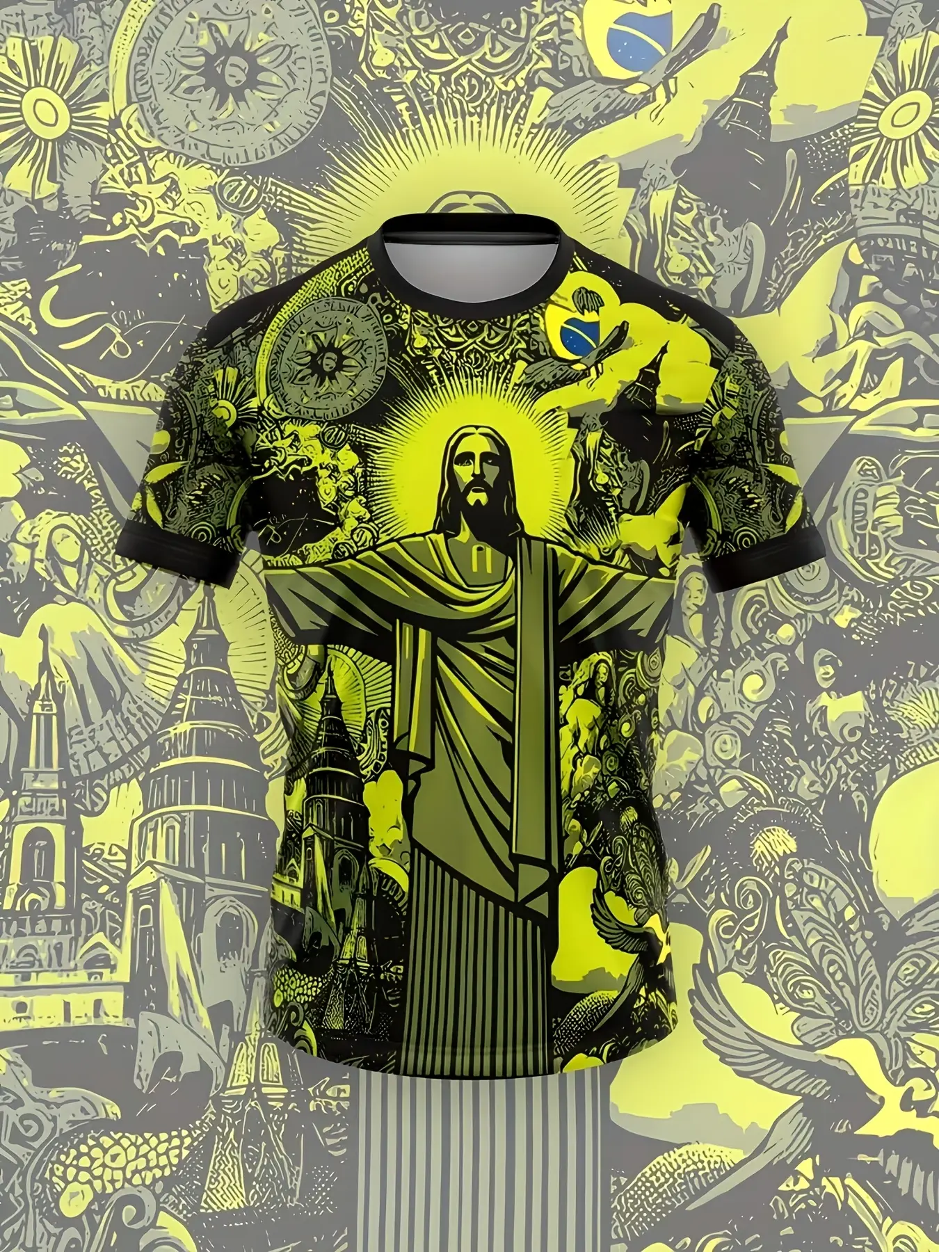 Brazilian football jerseys, newly launched. Men's and women's sports T-shirts, men's and women's training shirts, casual wear, sporty jersey, Football Uniform, Futsal Jersey, Jersey Top, Athletic Jersey, Stylish Jersey