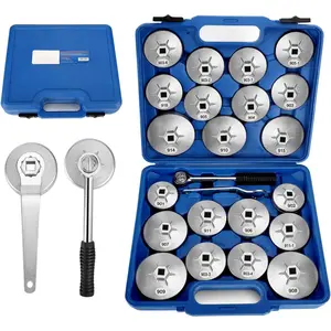 23pcs Oil Filter Wrench Set, Oil Filter Socket Set with 65, 67, 72, 73, 74, 75, 76, 79, 84, 89, 91, 92, 95, 101mm, Compatible with Toyota VW BMW ‌GMC Sierra Ford Volvo
