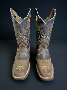 250-1H Crazy tan- choco mens western boots cowboy
