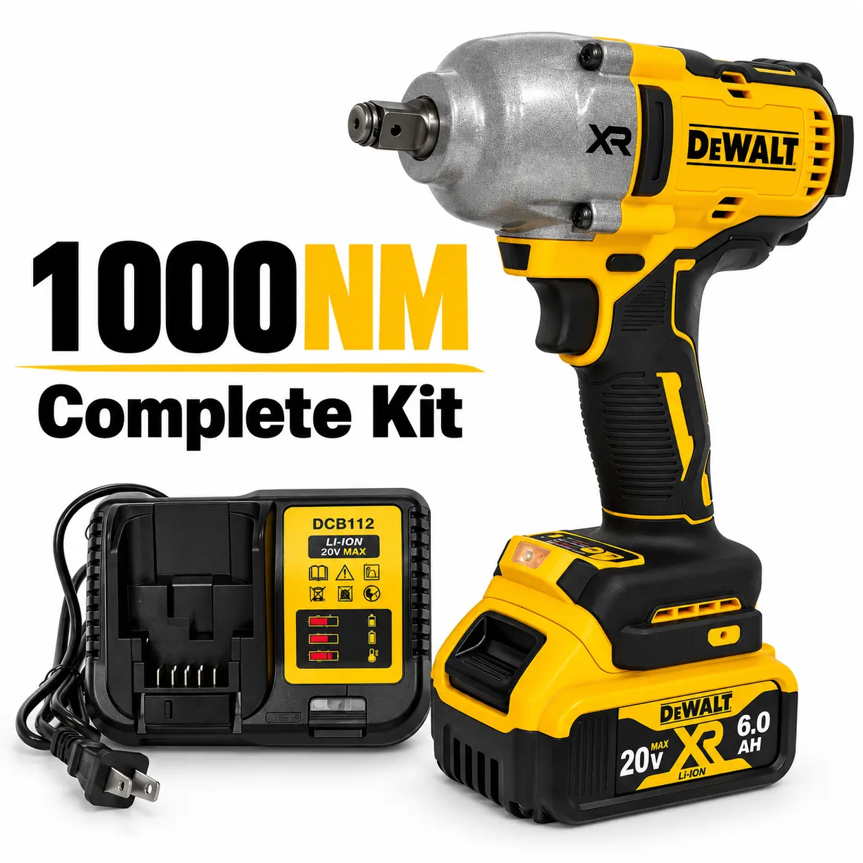 DEWALT DCF900 1000NM Impact Wrench Kit for Car, Truck and Equipment Maintenance
