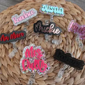 Custom name Badge reel, Name Badge Reel, custom name badge reel, Personalized Retractable ID Badge Holder , name badge Reel,  engraved badge reels, name badge