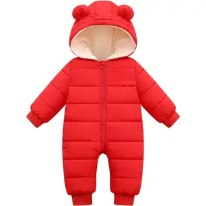 Baby Snowsuit Winter Coat Warm Hoodie Romper Puffer Jacket