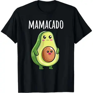 Cotton Unisex Pregnancy Announcement Shirts Women Mom Funny Mamacado T-Shirt