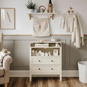 Nest Changing Table– Baby Changing Table for Daycare, Solid Wood Construction with Flexible Fold Design