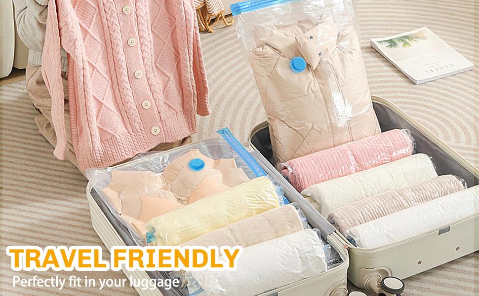 10Pack Vacuum Storage Bags(4S+4M+2L),Vacuum Seal Bags with Electric Pump,Ideal Home Supplies Space Saver Storage Bags,Suitable For Home, Apartment & Travel Use