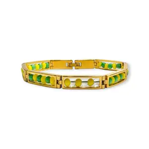 Ilde de Ochun Stainless Steel Bracelet - Symbol of Sweetness Love and Prosperity - Elegance Durability for Daily Wear - Sizes 6 7 8 9