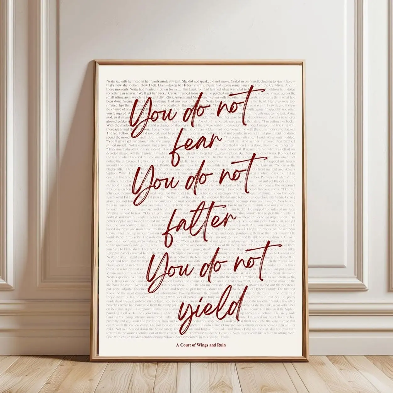 Acotar Wall Art Print, Acowar, Velaris, Book Quotes Prints, Bookish Poster, Book Lover Art Poster (unframed)
