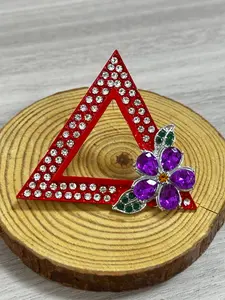 Women's Simple Alloy Greek Party Triangle Flower Rhinestone Brooch, Fashion Accessory, Jewellery, Perfect for Activities Casual Daily Wear