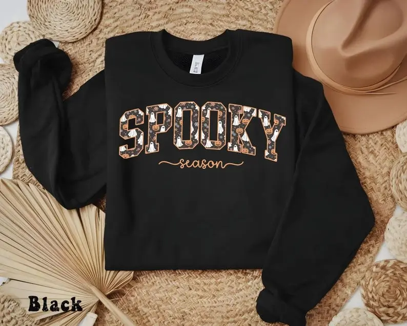 Spooky Season Ghost Sweatshirt, Ghost Sweatshirt, Halloween Favorite, Cute Ghost Sweatshirt, Halloween Gift, Spooky Season Shirt