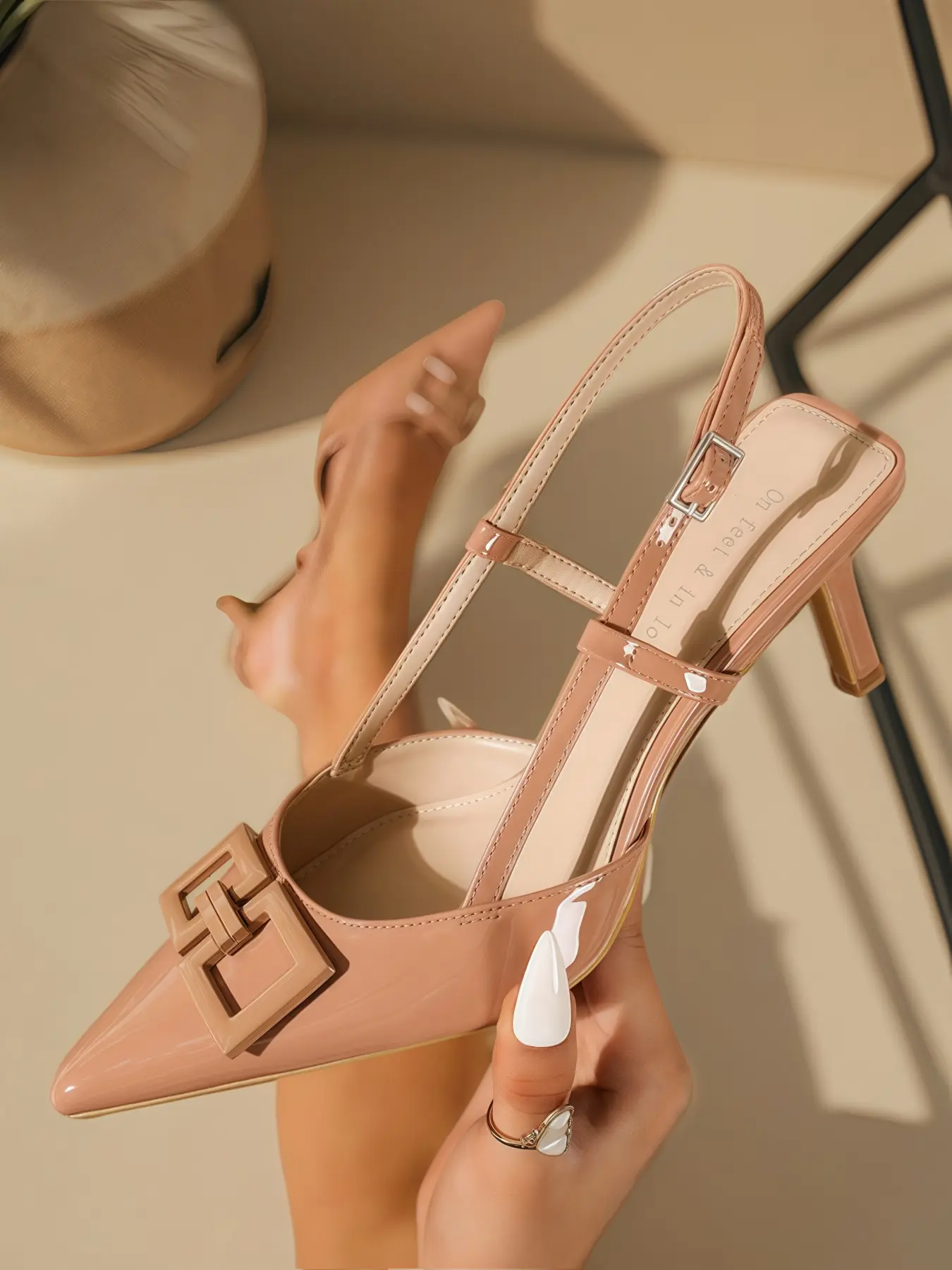 Women's Elegant Fashionable High Heel Buckle Shoes, Trendy Minimalist Pointed Toe Heels, Stylish All-match Shoes for Daily Wear Footwear