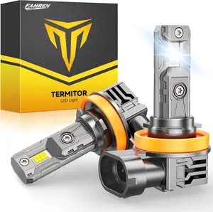 FAHREN Upgraded H11/H9/H8 Bulb – 50000LM Ultra-Bright 6500K Cool White Fog Light, Mini 1:1 Size, No Adapter Needed, Quick Install (Pack of 2)