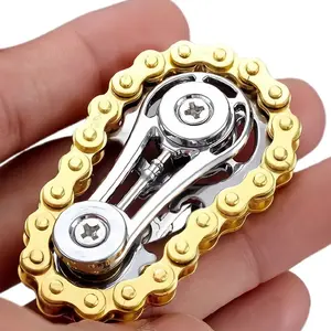 Metal Bike Chain Fidget Spinner – Anti-Stress Gyro Toy for Focus, Anxiety & Calm | CE Certified