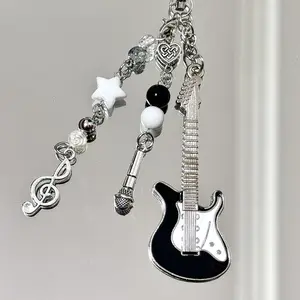 Guitar Design Phone Chain, Cute Guitar Charm Phone Lanyard, Fashion Phone Strap for Women & Girls, Mobile Phone Decoration Accessories, Phone Charms