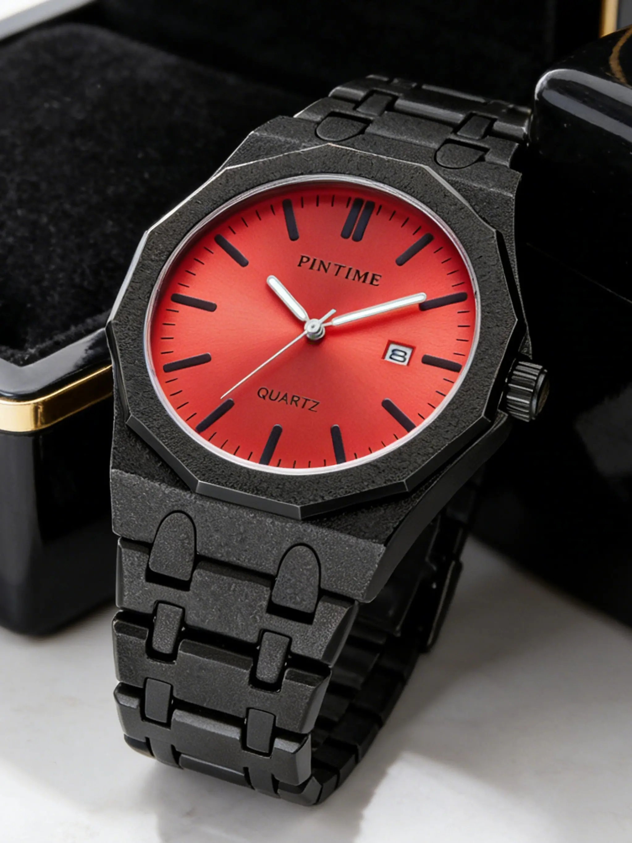 Men's Quartz Watch, Quartz Analog Timepiece, Analog Quartz Movement, Stainless Steel Strap, Waterproof Luminous Business Calendar, Casual Style, Round Analog Dial, Buckle Closure, Luminous Date Wristwatch