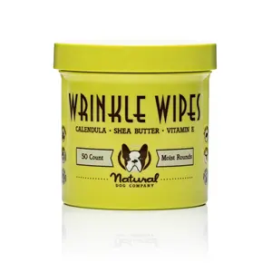 Natural Dog Company Wrinkle Wipes for Dogs - Pack of 50