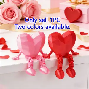 1PC Adorable Heart Figurine with Movable Joints | Perfect Mother's Day & Easter Gifts for Her | Perfect Valentine's Day Gift for Girlfriend | Romantic Home Decor for Her，Easter Basket Ideas, Ornaments, Home Decor Statue