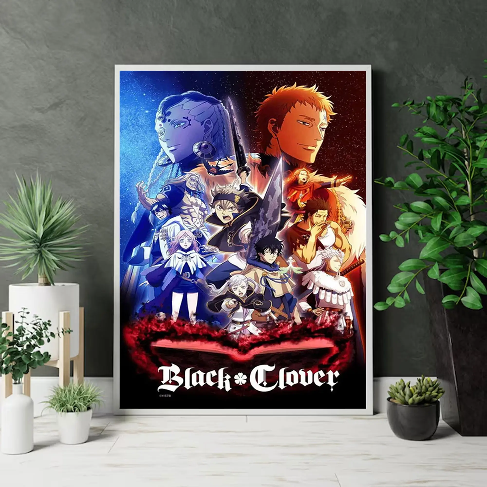 NO FRAME - Black Clover Anime Wall Art Poster, Asta Yuno Magic Knights Artwork, Fantasy Manga Room Decoration Print, Gift For Fans