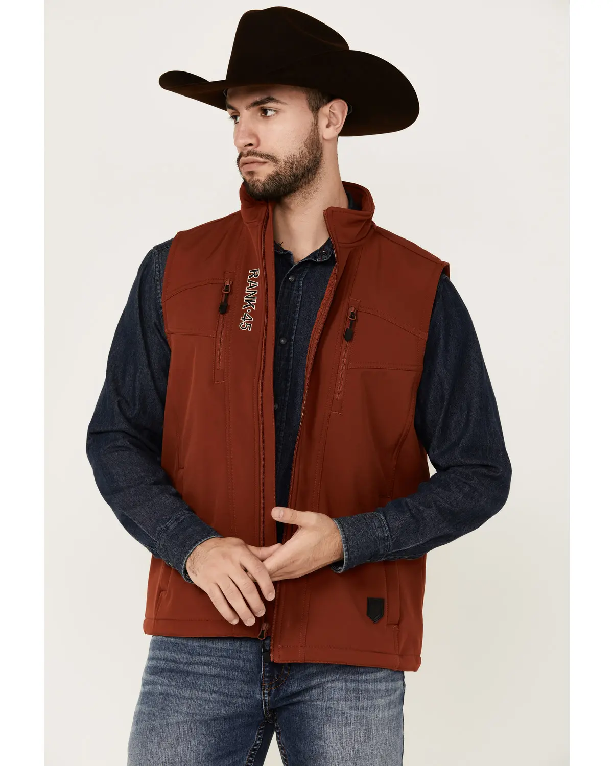 Rank 45 Men's 45&Reg; Ralington Embroidered Softshell Vest - Rmsu24v3-Rst