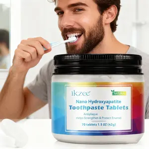 Ikzee Nano Hydroxyapatite Toothpaste Tablets, Fresh Mint Flavor, Breath Freshener Oral Care Dental Cleaning Sheets, Suitable for Travel and Daily Use