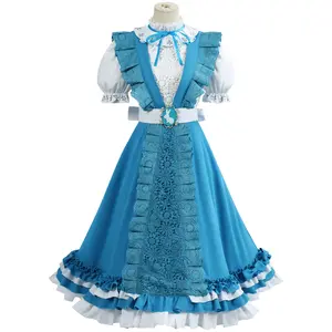 Adult Dreamy Alice Style Cosplay Costume Set, Vintage Journalist Role Play Outfit with Classic Dress Design, Inspired by Mystery Game Character, Perfect for Halloween, Comic Con, Theme Party and Stage Performance Full Set