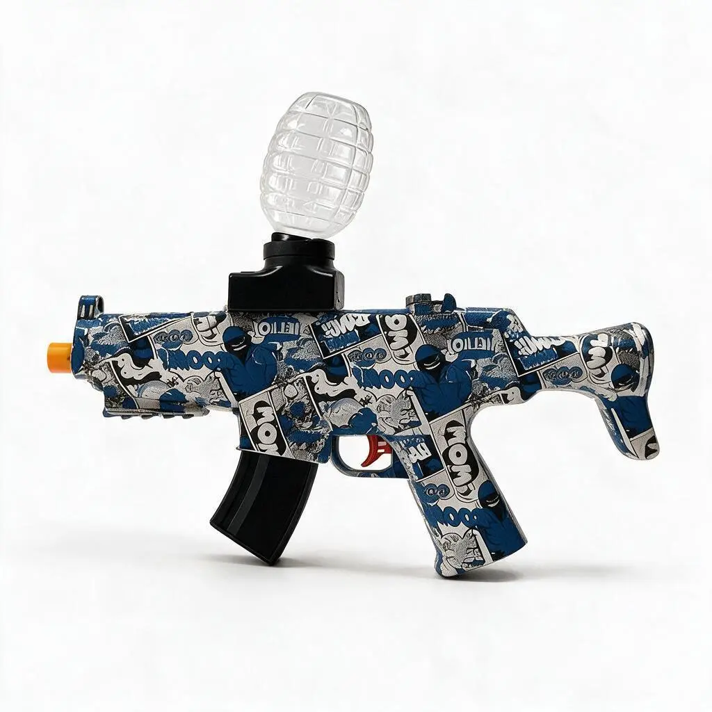 Compact Graffiti Printed Toy Blaster, Indoor & Outdoor Team Interactive Sports Game Toy, Equipped with Protective Glasses, Portable & Long Lasting Battery. Ideal for Group Activities, Halloween, Christmas & Birthday Party Presents, Ages 14+