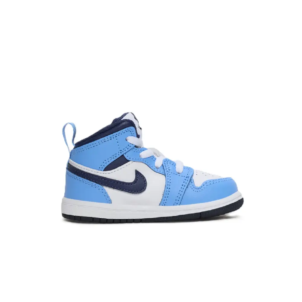 Toddler's Jordan 1 Mid University Blue/Midnight Navy (DQ8425 405)