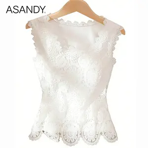 ASANDY Women's Multicolor Lace Camisole - Aesthetic, Classy Going Out, Dressy, Girly, Cute Women's Tops, Chic Casual Elegant Scalloped Edge Square Neck Sleeveless Top for Summer Layering & Wearing Alone, Cute Tops For Women