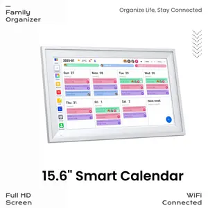 LUMIPIX｜15.6-inch Wall Digital Calendar,Smart WiFi Calendar & Chore Chart,Full HD Touchscreen Interactive Display for Family Schedules-Wall/Desk Mountable Planner,Meeting Reminders & Deadline Tracking Great for Organizing Your 2026 Calendar