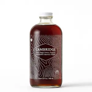 Cambridge Organic Vermont Maple Syrup - Pure Single Source - 32 oz - USDA Organic Certified