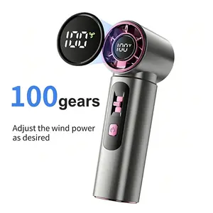 100 Levels High Speed Handheld Fan M05 USB Mini Portable Rechargeable Turbo Fan