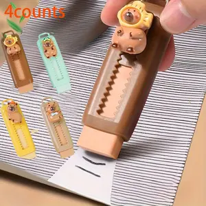 4pcs Cute Water Pig Erasers Set, High-Quality Fashion Design, Clean Rubbing, No Shavings, Soft Learning Drawing Supplies, Holiday Party Gift