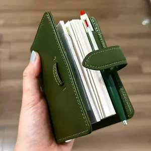 Olive Green M5 Loose-leaf Hand Ledger Understated Elegance Thickened Pocket Diary Creative Stationery Statement Piece Travel Notebook