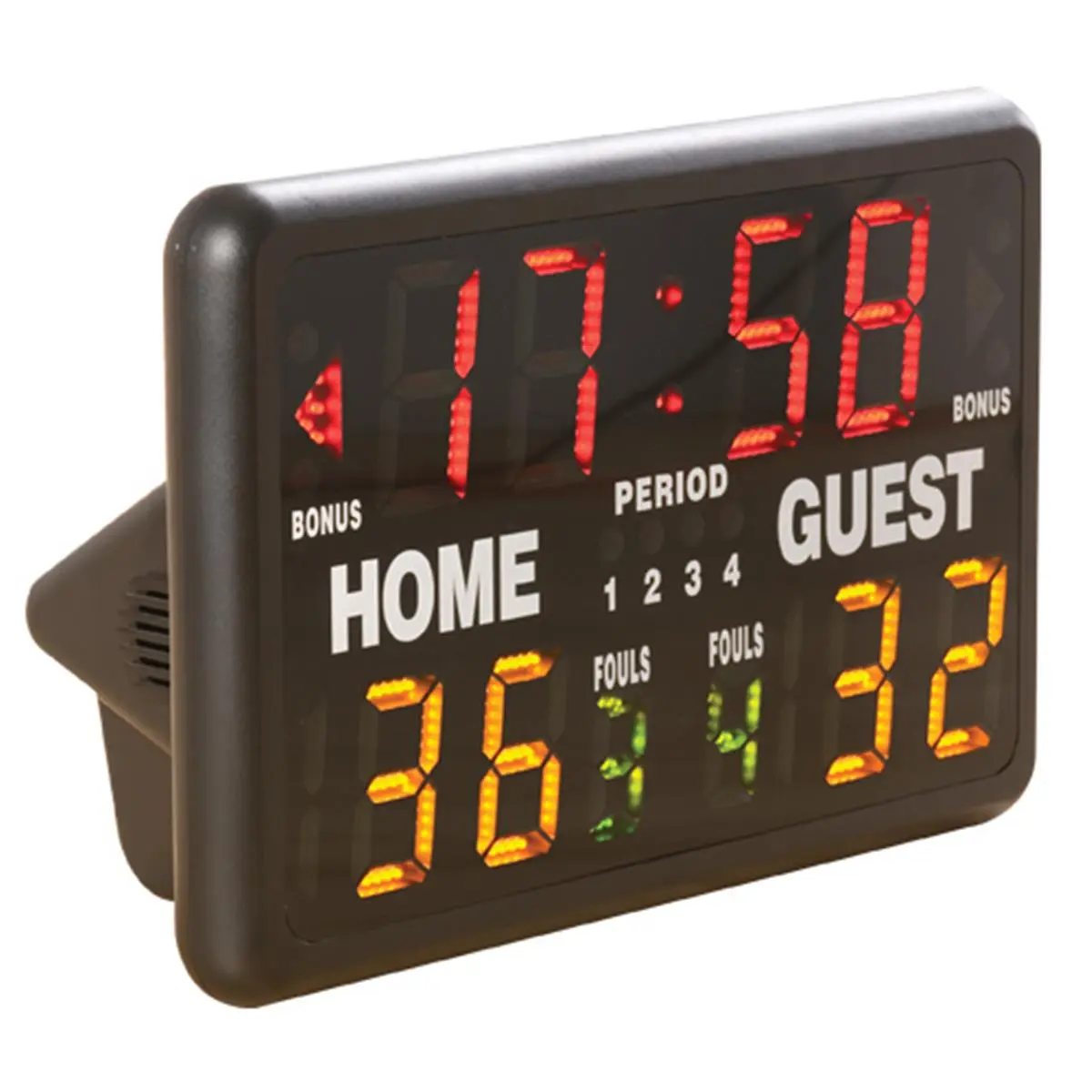 212 MAIN Multisport LED Scoreboards with Wireless Remote, Metronome, Stopwatch, and Clock with Alarm, Remote Control, Period/Bonus Cues, Indoor Sports, Basketball, Volleyball, Wrestling, Led Display, Digital Scoreboard, Program Timer, Clock W/ Alarm