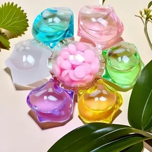 1 bucket/2 buckets/3 buckets, 60 bucket-sized seven-in-one laundry detergent pods, with long-lasting fresh fragrance, concentrated active ingredients, water-soluble outer film, low foam and easy rinsing, deep cleaning and stain removal functions, outdoorf